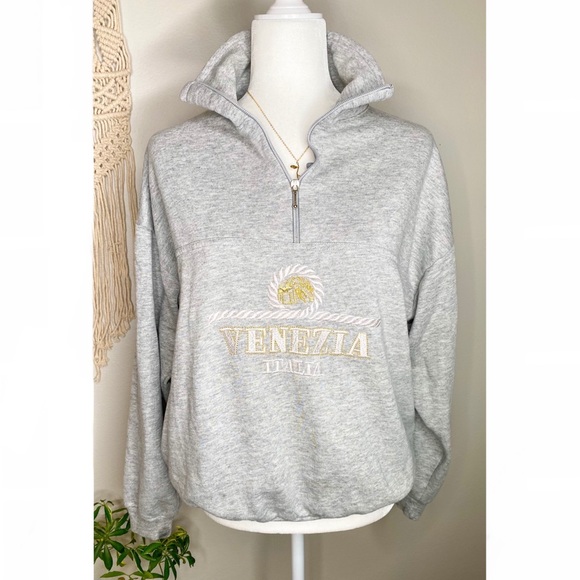 vintage half zip sweatshirt